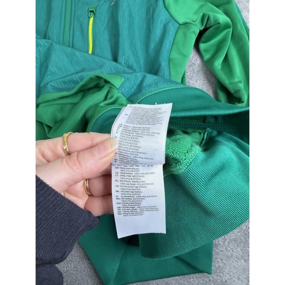 Adidas Climalite Satin Full Zip Track Jacket Men's Size Large Green - Picture 6 of 10